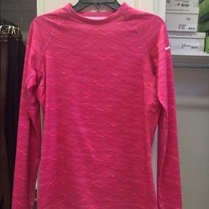 Long sleeve pink Nike shirt