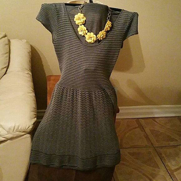 Grey Silver sparkle Dress