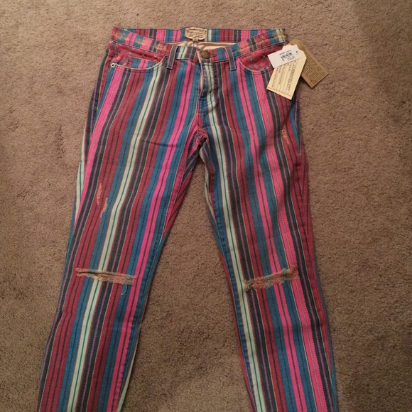 Current Elliott Gypsy Stripe Stiletto Size 28
