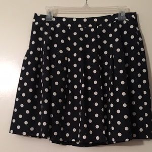 Navy blue polka dot skirt