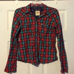 Hollister plaid button up