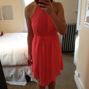 Coral sleeveless dress - S