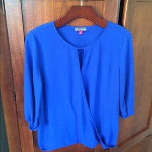 Vince Camuto blue top, sexy and simple.  Size XS