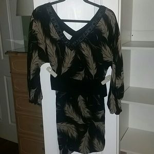 Marchesa notte silk feather dress