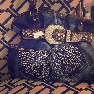💋SALE💋Funky Denim Bag