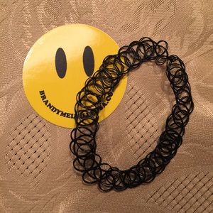 NWOT Black Tattoo Choker Necklace