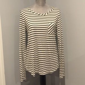 Black and White Stripes Long Sleeve T-Shirt
