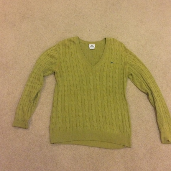 Green Lacoste sweater size large.