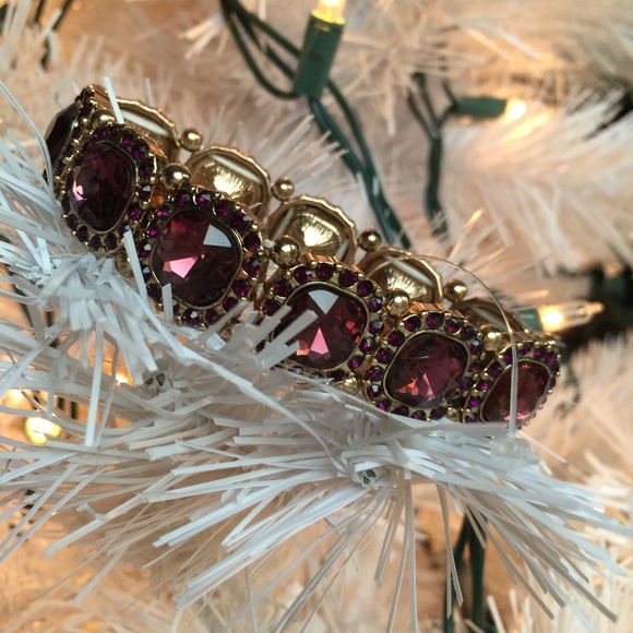 NWT Stunning Sparkling Deep Purple Bracelet - Picture 1 of 3
