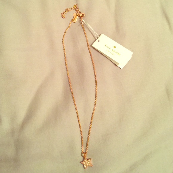 Kate Spade rose gold star pendant necklace