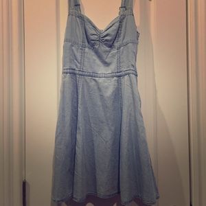 chambray skater dress