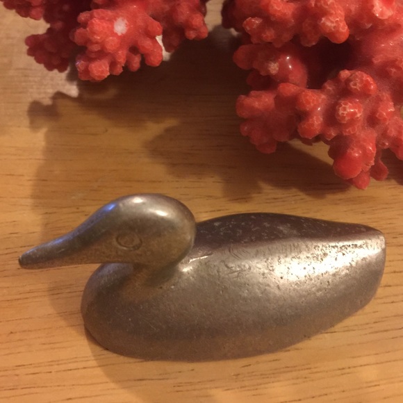 Vintage pewter swan