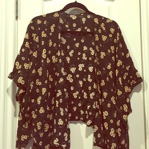 Brandy Melville kimono in sunflower print