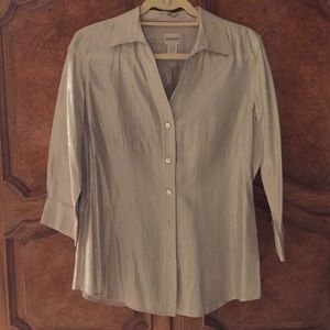 🔴SOLD🔴Chico's  Iridescent Silk Shirt