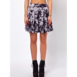 Gray Tie Dye Skirt