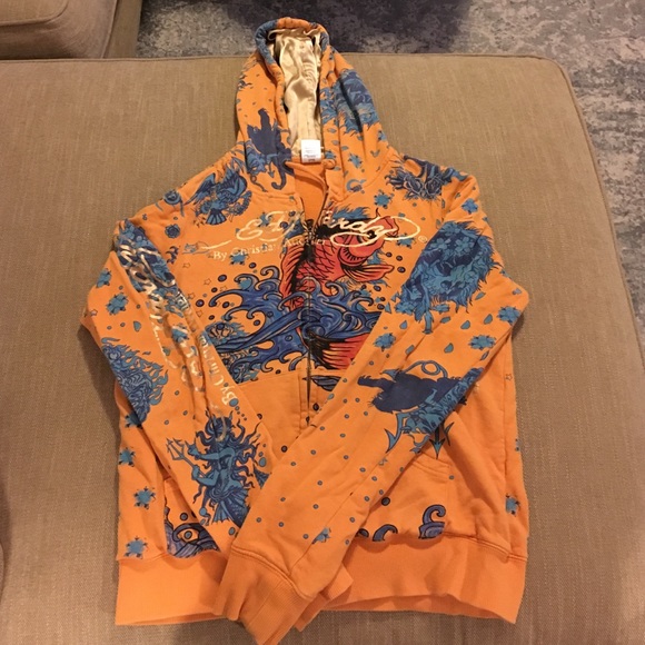 Ed hardy zip up sweatshirt