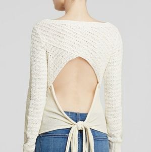 Free People Bow Back Sweater