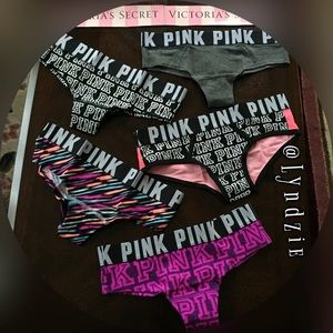 5 NEW PINK SMALL LOGO PANTIES