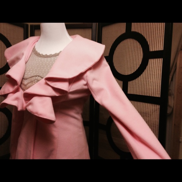 Pink Ruffled Coat - Picture 2 of 3