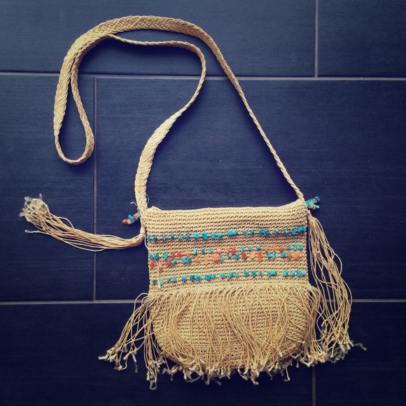 Handbags - (DONATED) Beaded crochet mini crossbody