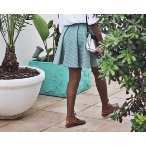 Turquoise Blue Skater Skirt - Picture 3 of 4