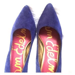 Sam Edelman suede blue pumps