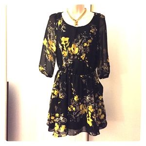 Navy/Yellow Dress sz SM