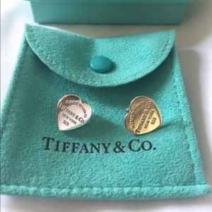 Tiffany's heart studded earrings