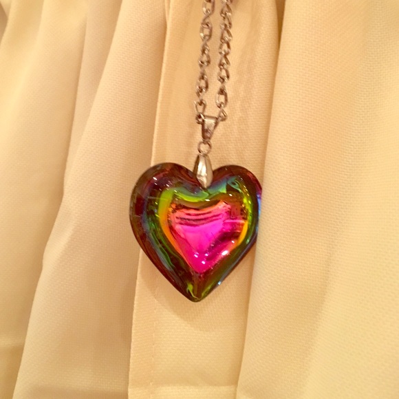 Long heart necklace