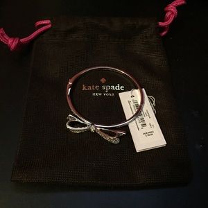 Silver diamonds Kate Spade bow bracelet