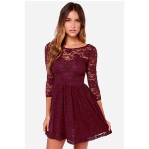Merlot Lace Dress