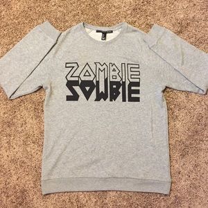 "ZOMBIE" gray sweatshirt