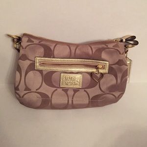 Gold coach mini bag