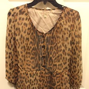 Cremieux leopard print dress size 6
