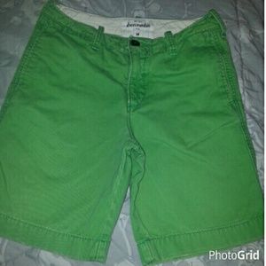 Boys Green Abercrombie shorts