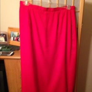 Lined Red Skirt