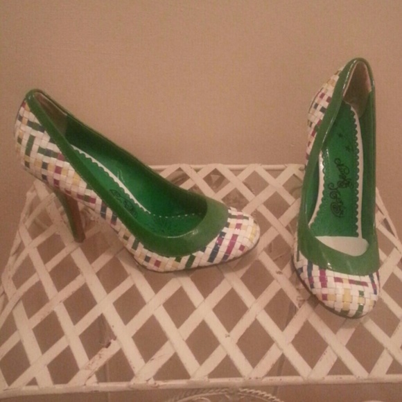 Naughty Monkey Multicolored Pumps NWOT