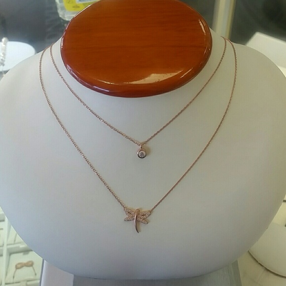 DRAGONFLY SILVER DOUBLE NECKLACE - Picture 2 of 3