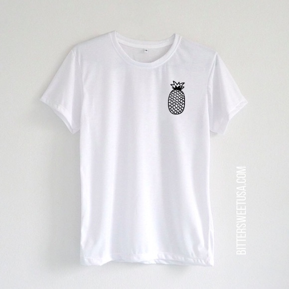 Pineapple Tshirt in White - S, M, L - Picture 2 of 4