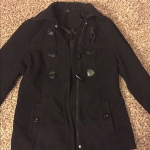 Black peacoat