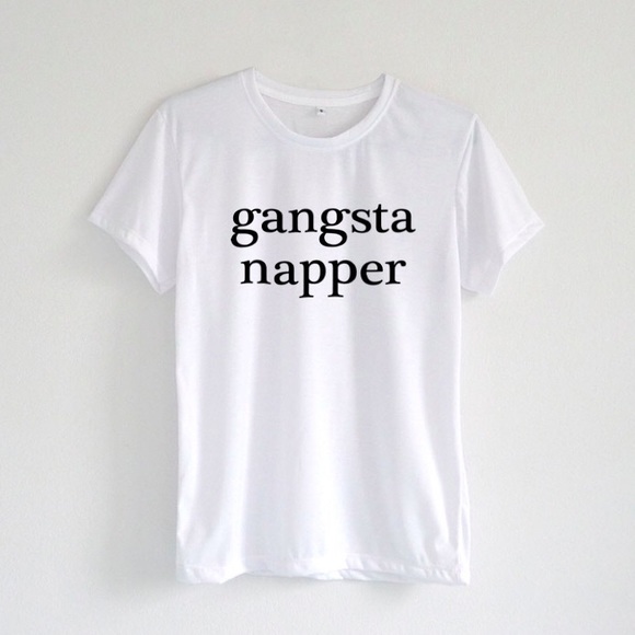 Gangsta Napper Tshirt in White - S, M, L - Picture 2 of 4