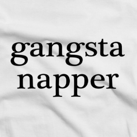 Gangsta Napper Tshirt in White - S, M, L - Picture 3 of 4