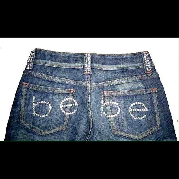BeBe sequined logo jeans