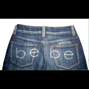 BeBe sequined logo jeans