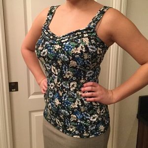 Blue Floral Tank