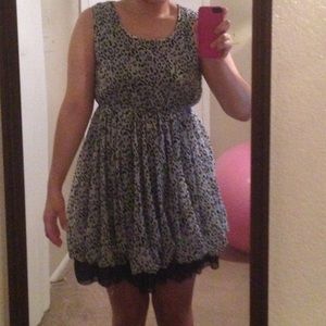 👗👗Black and white tiger print dress