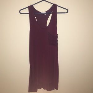 Long Maroon Fashion Tank from PacSun