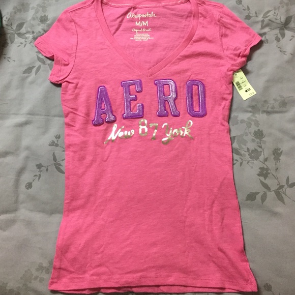 Pink V-neck Aeropostale shirt
