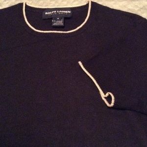 Ralph Lauren black silk & cashmere blouse - RL-11