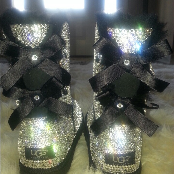 ugg boots with diamond bows